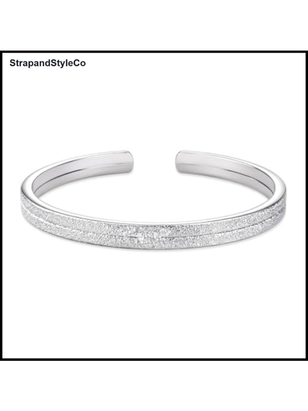 Minimalist Hammered Stainless Steel Bangle Bracelet